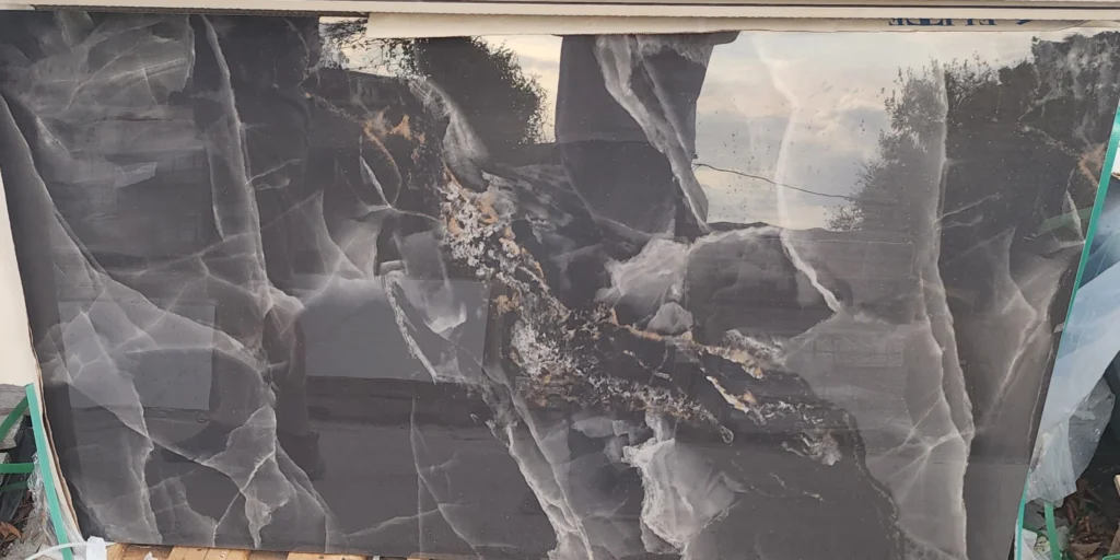 A photo of 24 x 48 Belize Black tile