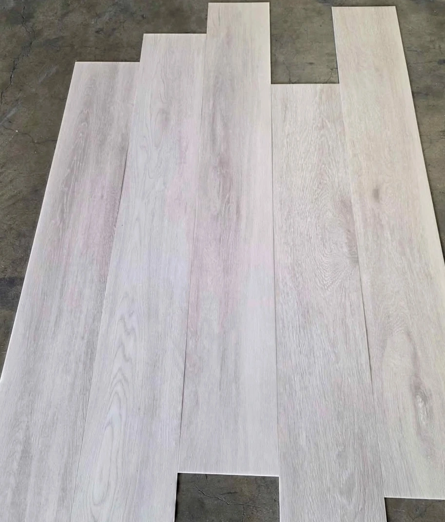 A photo of light grey Commercial grade vinyl plank flooring